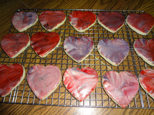 Festive Homemade Two Color Marbled Sugar Cookies With Choices (30 Cookies)