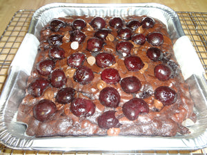 Super Fudgy and Deliciously Rich Homemade Roasted Cherry Chocolate Brownies (9" x 9") Tray