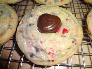 Homemade Heart Sprinkles Chocolate Chip Cookies (18 Cookies)