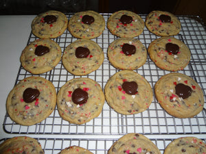 Homemade Heart Sprinkles Chocolate Chip Cookies (18 Cookies)