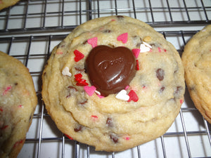Homemade Heart Sprinkles Chocolate Chip Cookies (18 Cookies)