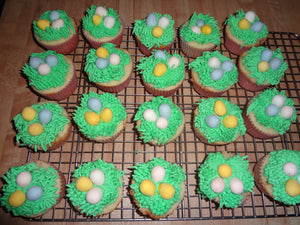 Homemade Easter/Spring Lemon Cupcakes (30 Cupcakes)