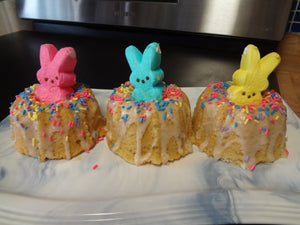 Homemade Single Serving Simply Vanilla Bundt Cakes (6 Cakes)