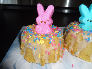 Homemade Single Serving Simply Vanilla Bundt Cakes (6 Cakes)