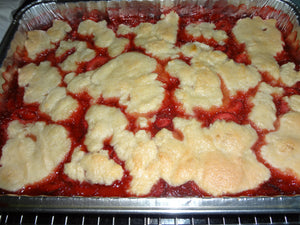 Homemade Fresh Strawberry Pie Bars With a Delightful Buttery Crust (13" x 9")