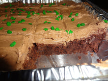 Homemade Bailey's Irish Cream Chocolate Brownies With Irish Cream Frosting (9" x 9") Tray