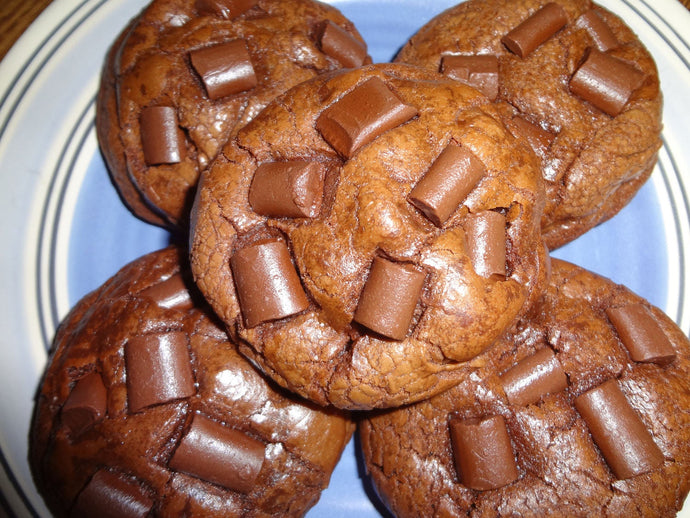 Chocolate Lover's Dream Homemade Triple Chocolate Fudge Cookies (1 Dozen)