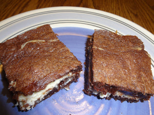 Exquisite Homemade Bailey's Irish Cream and Cream Cheese Chocolate Brownies (13" x 9") Tray