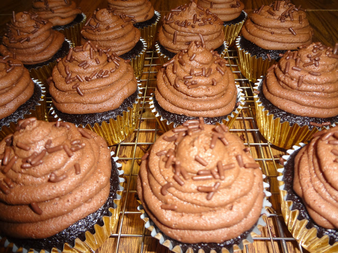 Ridiculously Moist Homemade Chocolate Cupcakes (18 Cupcakes) - Frosting Will Be Packaged Separately May Through September