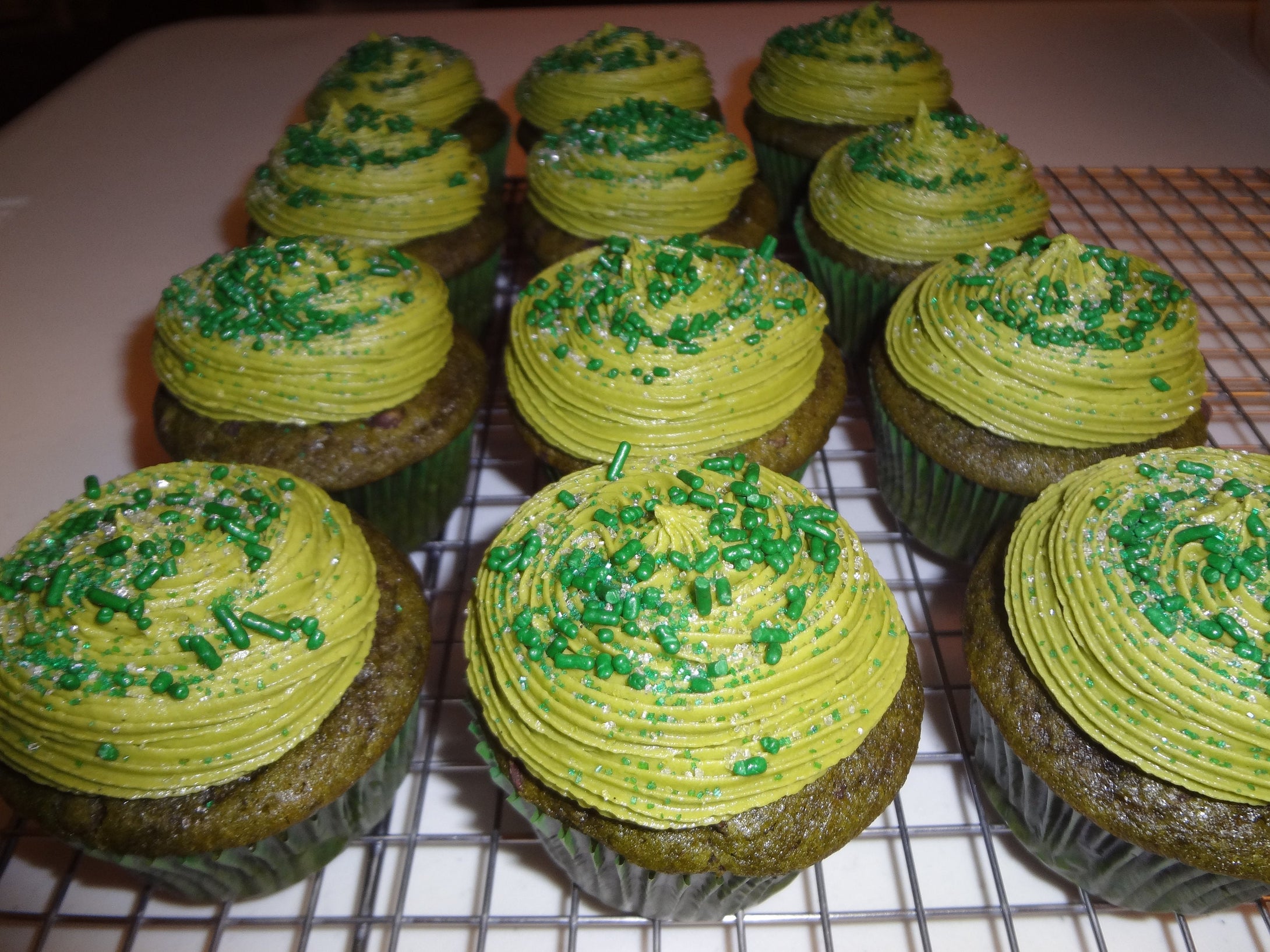 Excellent Homemade Matcha Green Tea Cupcakes (1 Dozen)