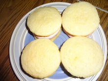 Soft and Moist Homemade Vanilla Whoopie Pies With Raspberry Cream Filling (1 Dozen)