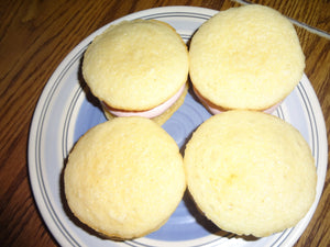 Soft and Moist Homemade Vanilla Whoopie Pies With Raspberry Cream Filling (1 Dozen)